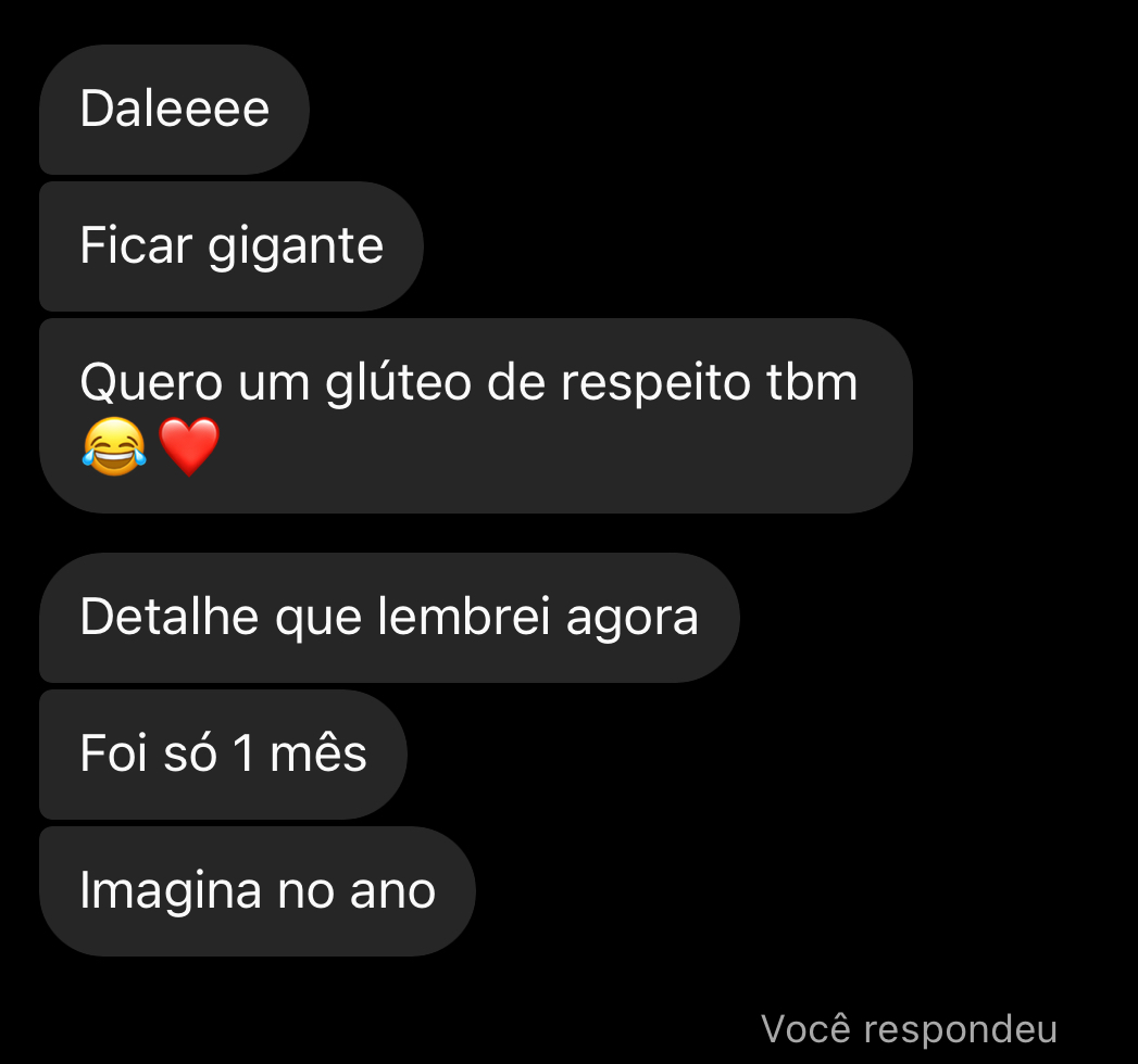 Print de conversa real, aluna Daniela M.