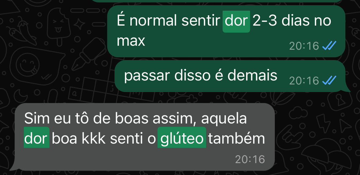 Print de conversa real, aluna Raissa